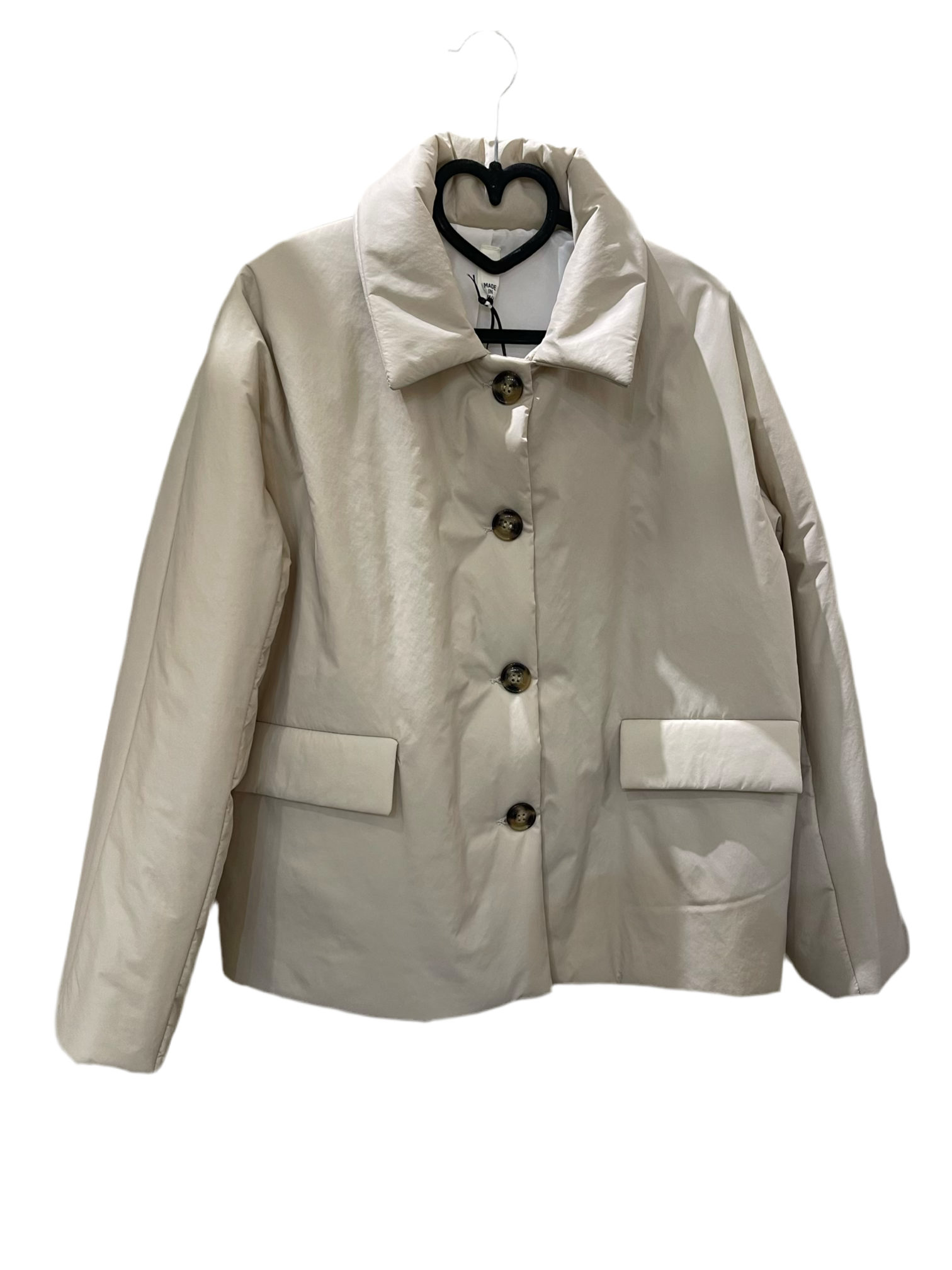 Piumino corto “Trench puff” Beige Unica