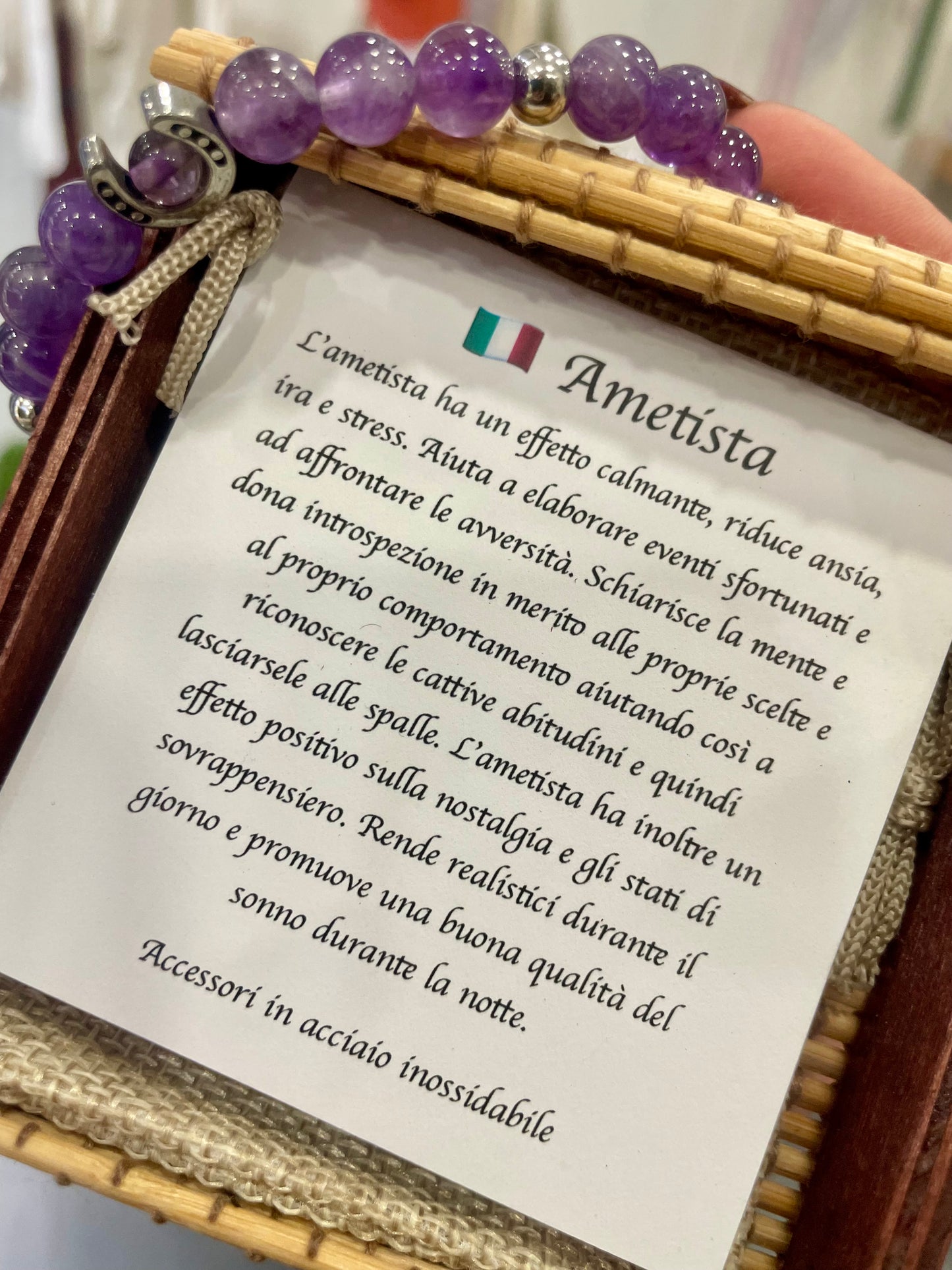 Ametista con ferro di cavallo