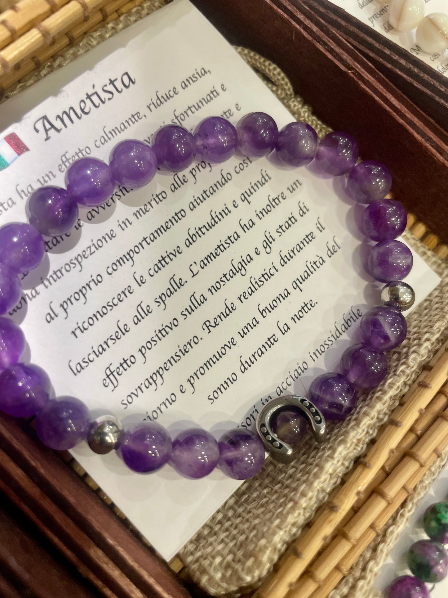 Ametista con ferro di cavallo