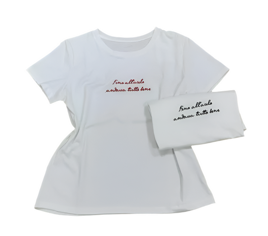 T-shirt “ Fino all’asilo andava tutto bene”