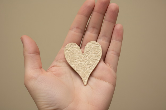 Anello Cuore Martellato Argento