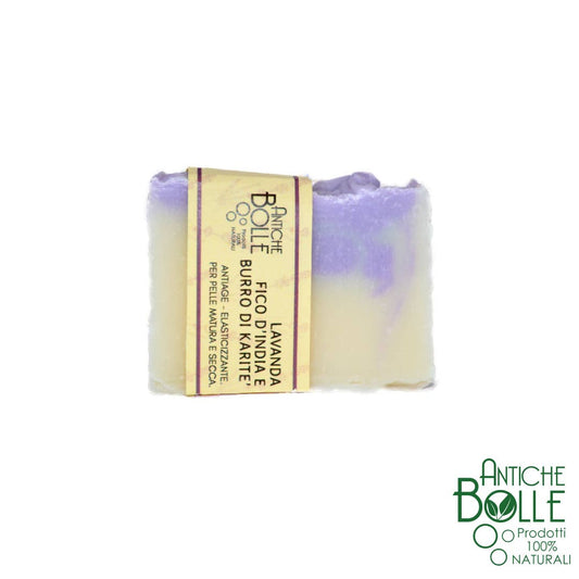 Sapone lavanda, gel di fico d'india e burro di karitè- Antiche bolle