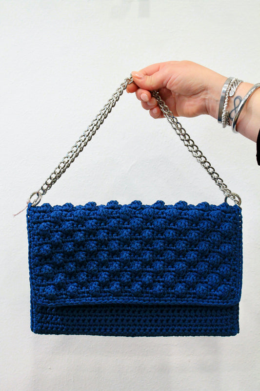 Borsa crochet petrolio